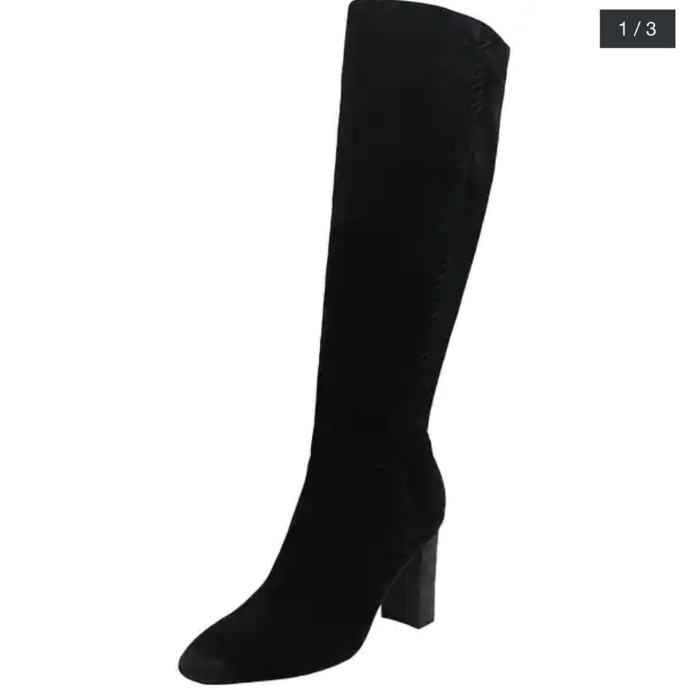 Charles by Charles David Benedict knee black suede boots 10‎